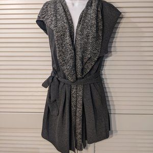Draped sleeveless jacket